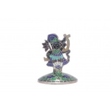Indian Statue God Shreenathji 925 Sterling Silver Idol Meena Enamel Work B266